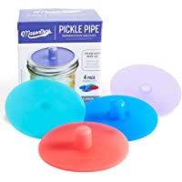 Los mejores  - Masontops Pickle Pipes - Esclusas de Aire Impermeables para Fermentación - Boca Ancha Tapa para frasco de fermentación…